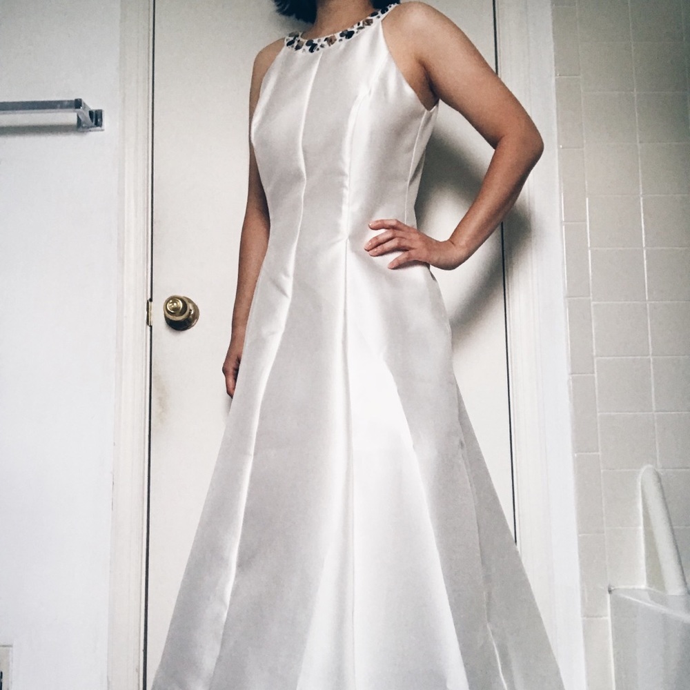 White ball gown